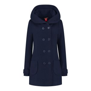 Only M - Wool Wintercoat Short Dark Blue