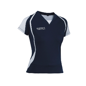 Panzeri Cannes Cap Sleeves Shirt - Navy Blue
