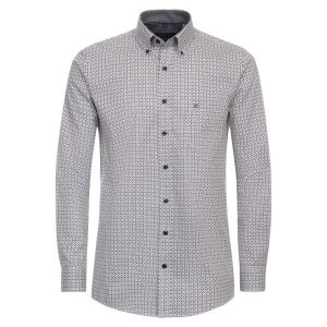 Casa Moda Casual Fit - Confetti Print White
