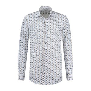 Corrino Shirt - Milano Blue Leaves