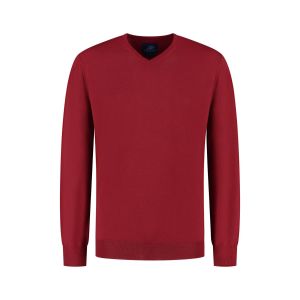 Eden Valley - Sweater Merino V-Neck Red