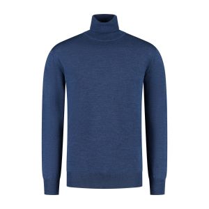 Eden Valley - Sweater Merino Turtleneck Blue