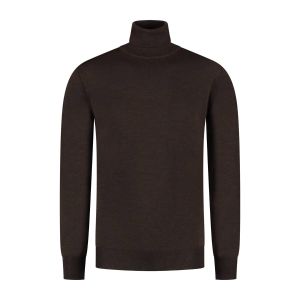 Eden Valley - Sweater Merino Turtleneck Dark Brown