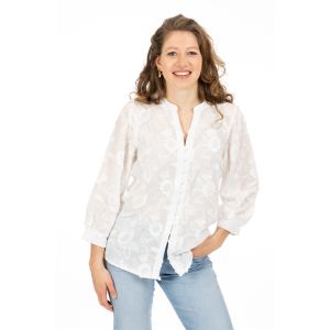 Smashed Lemon - Top Embroidery White