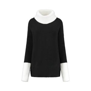 Only M - Turtleneck Flannel Black-White
