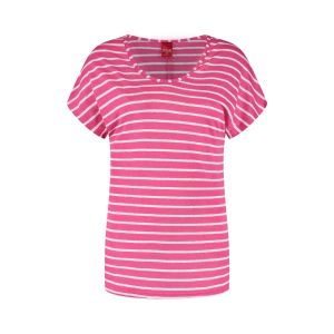 Only M - Top Righe Lino Fuxia