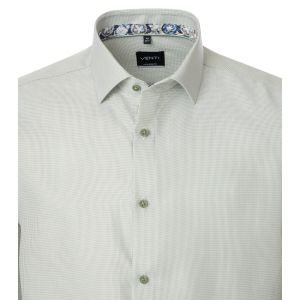 Venti Modern Fit Shirt - Botanic Weave Green