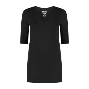 XOX - Basic Top V-Neck Black